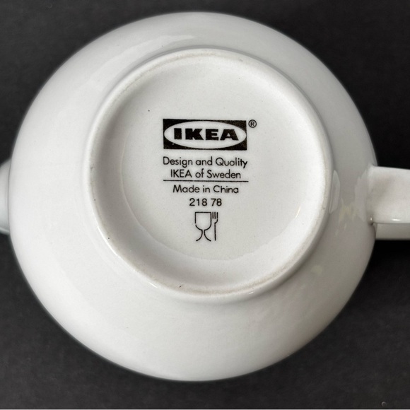 White Ceramic Creamer/Syrup Little Pitcher from IKEA OF SWEDEN LikeNew Farmhouse - Picture 7 of 9
